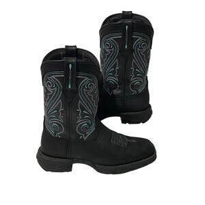 DURANGO LADY REBEL Black Midnight Sky Western Boots 9.5 DRDO462 Square Toe Boot